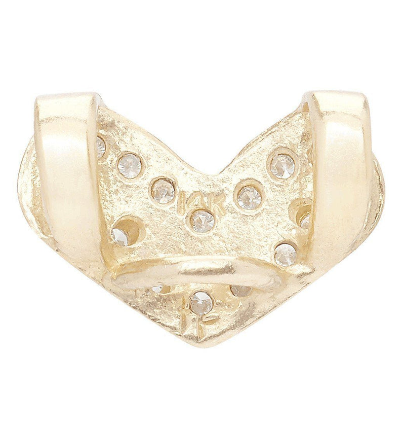 Heart Spacer Charm With 16 Diamonds Jewelry Helen Ficalora