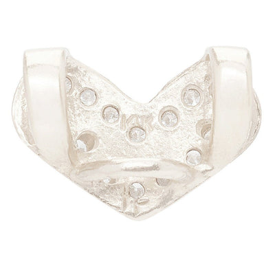 Heart Spacer Charm With 16 Diamonds Jewelry Helen Ficalora