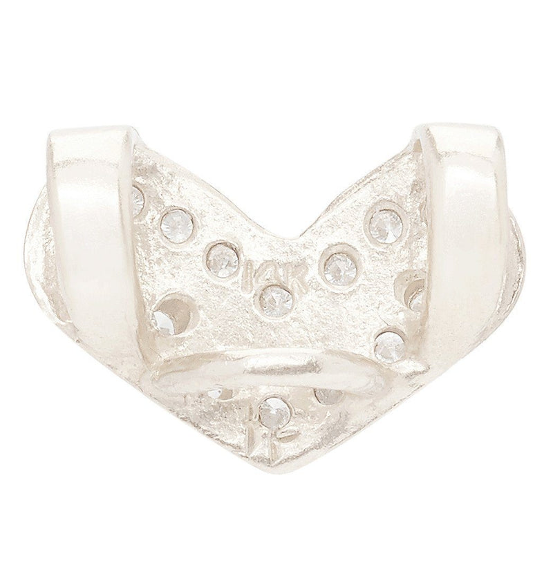 Heart Spacer Charm With 16 Diamonds Jewelry Helen Ficalora