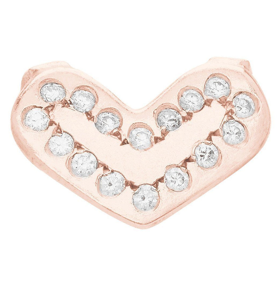 Heart Spacer Charm With 16 Diamonds Jewelry Helen Ficalora 14k White Gold