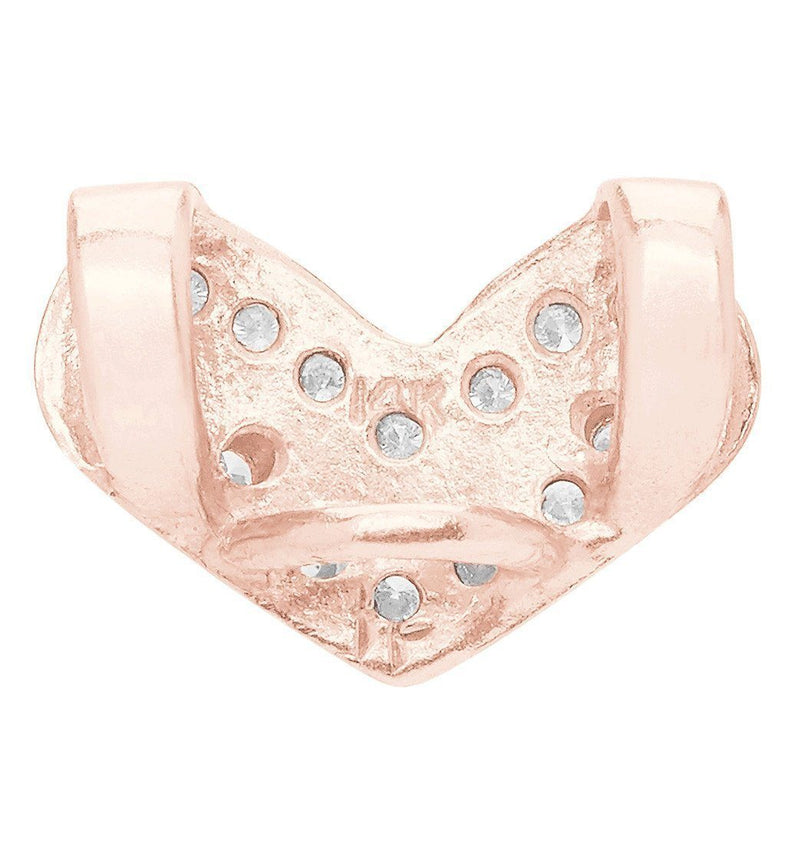 Heart Spacer Charm With 16 Diamonds Jewelry Helen Ficalora