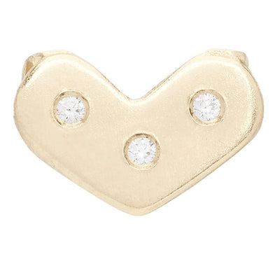 Heart Spacer Charm With 3 Diamonds Jewelry Helen Ficalora 14k Yellow Gold