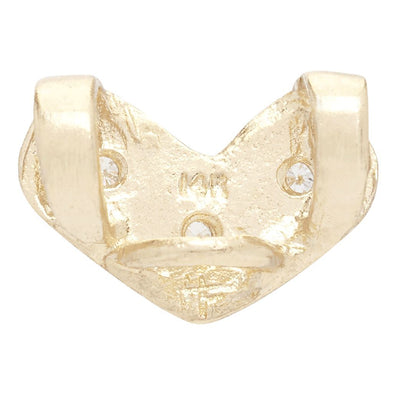 Heart Spacer Charm With 3 Diamonds Jewelry Helen Ficalora