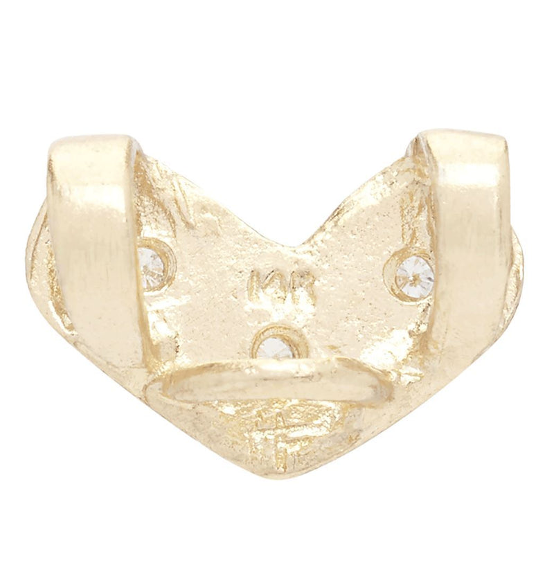 Heart Spacer Charm With 3 Diamonds Jewelry Helen Ficalora