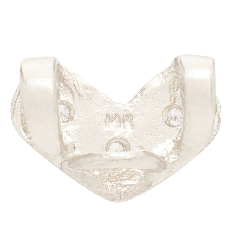 Heart Spacer Charm With 3 Diamonds Jewelry Helen Ficalora