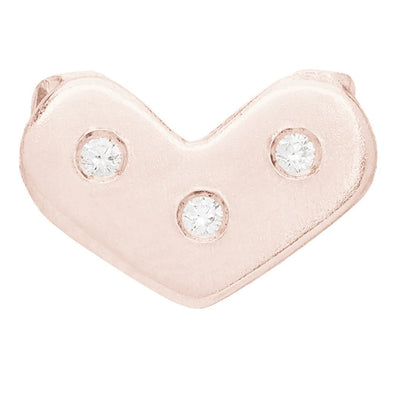 Heart Spacer Charm With 3 Diamonds Jewelry Helen Ficalora 14k Pink Gold