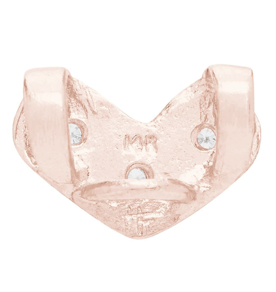 Heart Spacer Charm With 3 Diamonds Jewelry Helen Ficalora