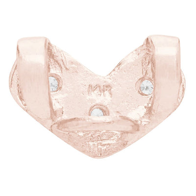 Heart Spacer Charm With 3 Diamonds Jewelry Helen Ficalora