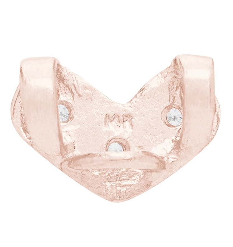 Heart Spacer Charm With 3 Diamonds Jewelry Helen Ficalora