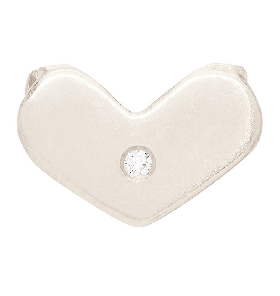 Heart Spacer Charm With Diamond Jewelry Helen Ficalora 14k White Gold For Necklaces And Bracelets