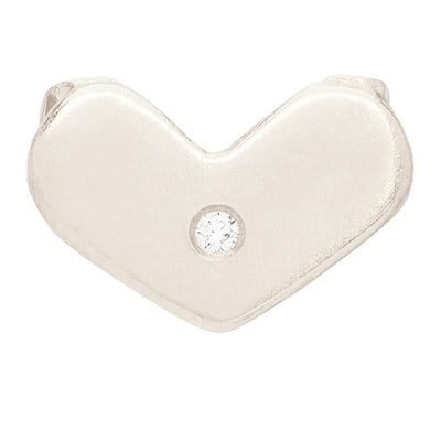 Heart Spacer Charm With Diamond Jewelry Helen Ficalora 14k White Gold For Necklaces And Bracelets