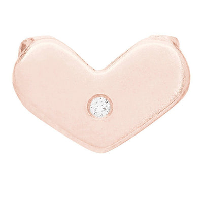 Heart Spacer Charm With Diamond Jewelry Helen Ficalora 14k Pink Gold