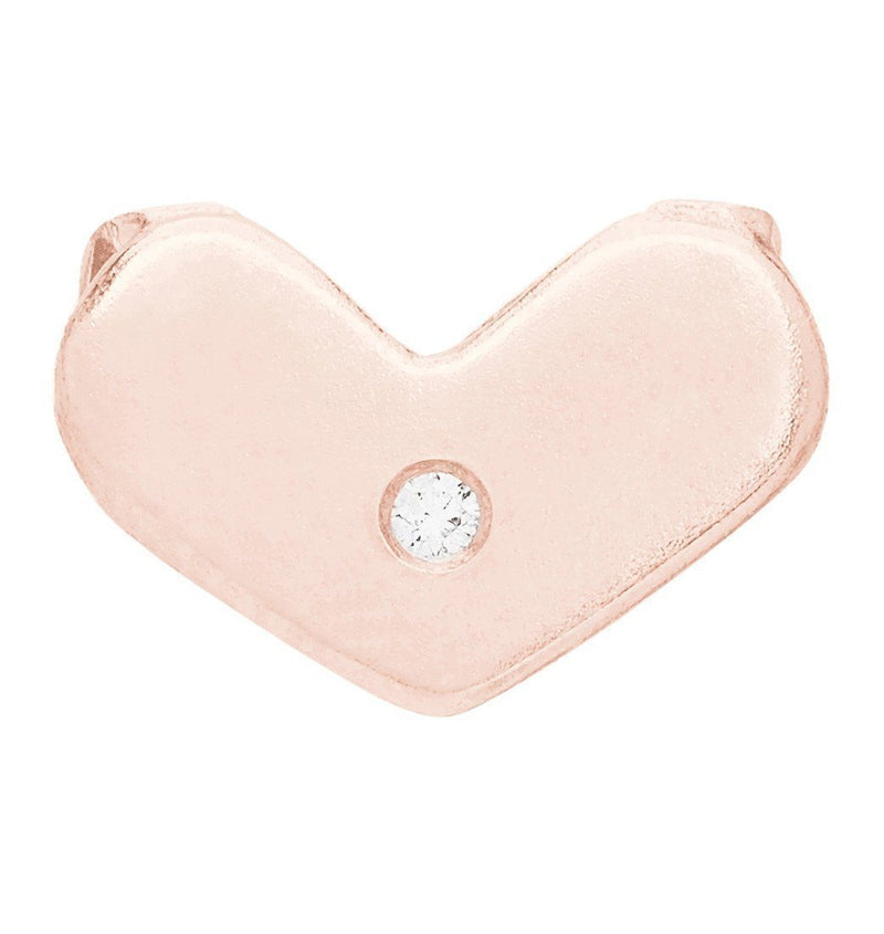 Heart Spacer Charm With Diamond Jewelry Helen Ficalora 14k Pink Gold