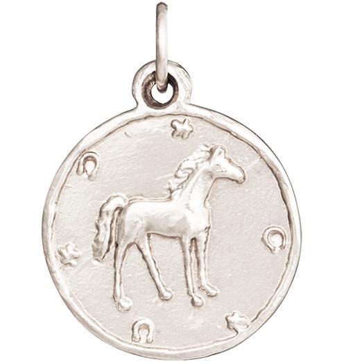 Horse Coin Charm Jewelry Helen Ficalora 14k White Gold