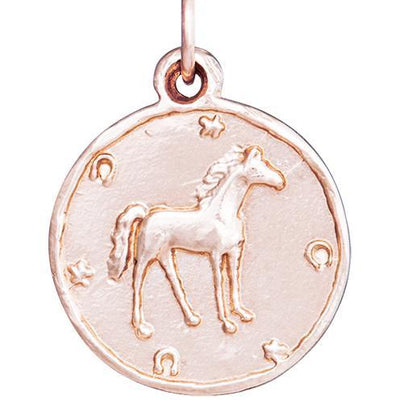 Horse Coin Charm Jewelry Helen Ficalora 14k Pink Gold