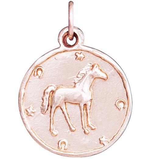 Horse Coin Charm Jewelry Helen Ficalora 14k Pink Gold