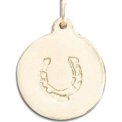 Horseshoe Disk Charm Jewelry Helen Ficalora 14k Yellow Gold