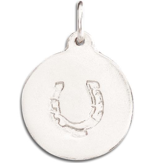 Horseshoe Disk Charm Jewelry Helen Ficalora 14k White Gold