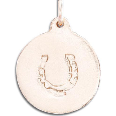 Horseshoe Disk Charm Jewelry Helen Ficalora 14k Pink Gold