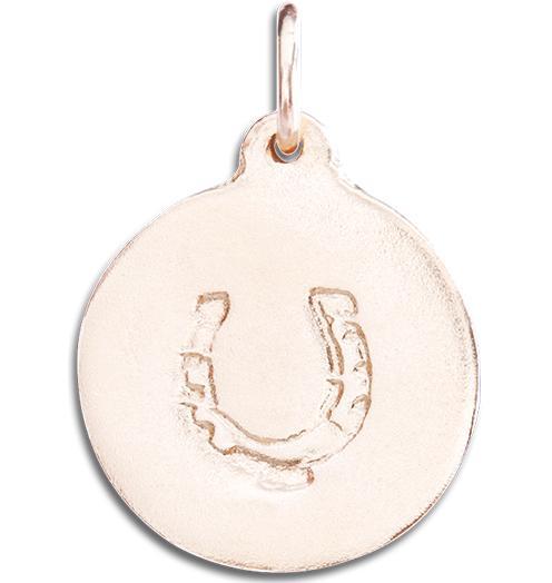 Horseshoe Disk Charm Jewelry Helen Ficalora 14k Pink Gold