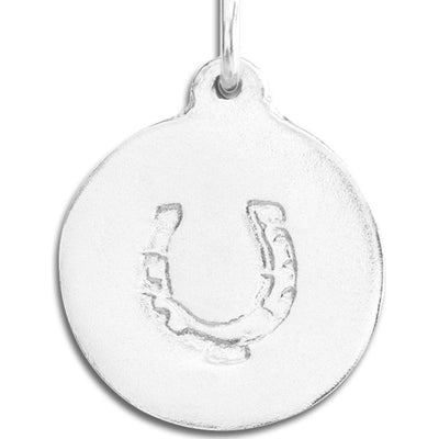 Horseshoe Disk Charm Jewelry Helen Ficalora Sterling Silver 