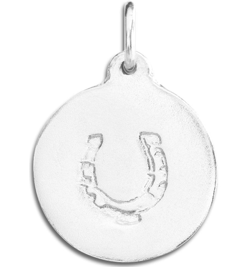 Horseshoe Disk Charm Jewelry Helen Ficalora Sterling Silver 