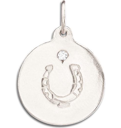 14k Gold Horseshoe Pendant - Helen Ficalora