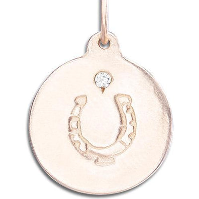14k Gold Horseshoe Pendant - Helen Ficalora