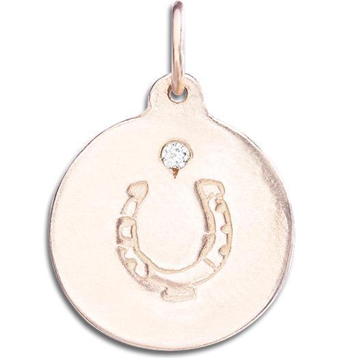 14k Gold Horseshoe Pendant - Helen Ficalora