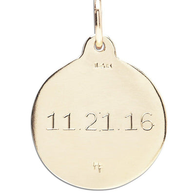 "Hugs" Disk Charm With Diamond Jewelry Helen Ficalora 