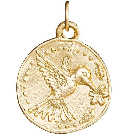 Helen Ficalora 14k Gold Hummingbird Coin Charm for Bracelets & Necklaces