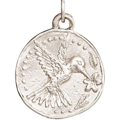 Helen Ficalora 14k White Gold Hummingbird Coin Charm for Bracelets & Necklaces