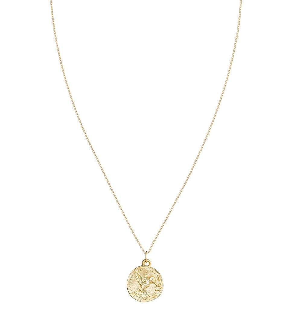 Helen Ficalora 14k Gold Hummingbird Coin Charm for Bracelets & Necklaces