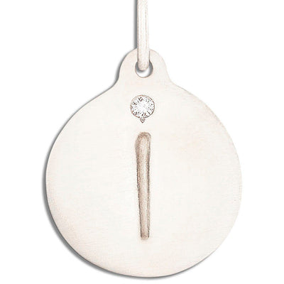 "I" Alphabet Charm With Diamond Jewelry Helen Ficalora 14k White Gold For Necklaces And Bracelets