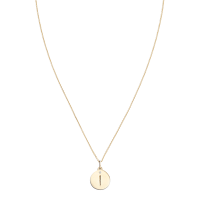"I" Alphabet Charm With Diamond -  - Jewelry - Helen Ficalora - 5