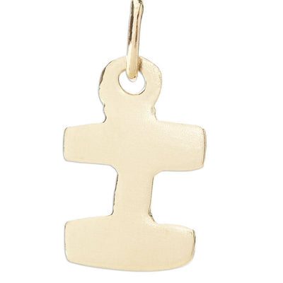 "I" Bubble Letter Charm Jewelry Helen Ficalora 14k Yellow Gold