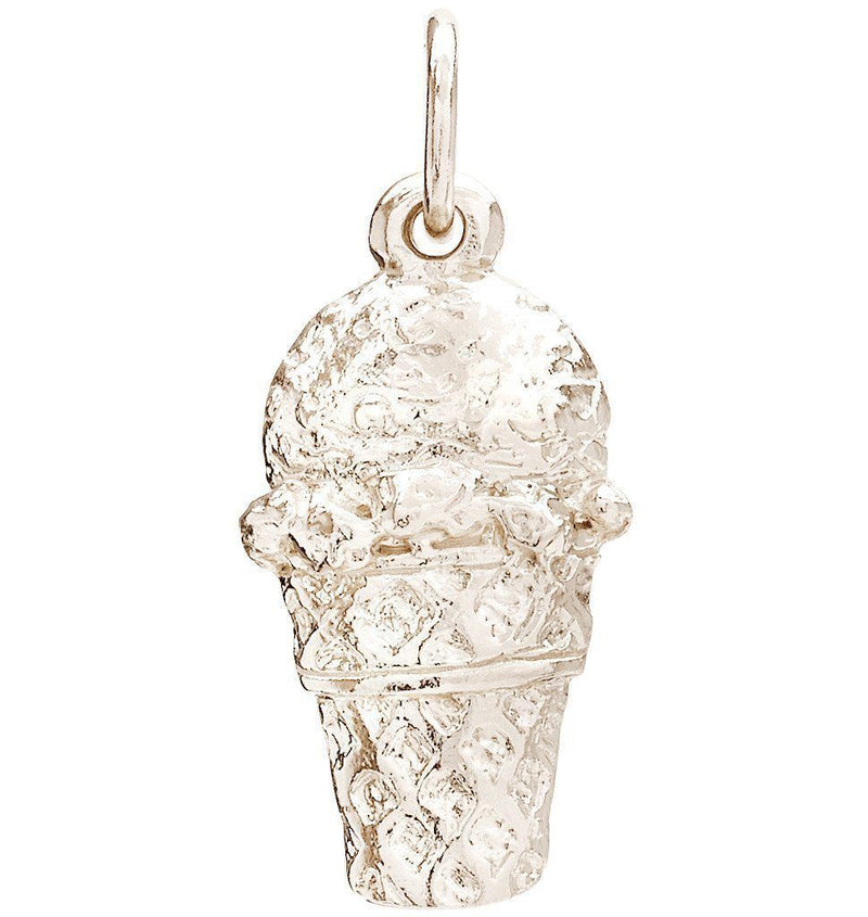 Ice Cream Scoop Mini Charm Jewelry Helen Ficalora 14k White Gold
