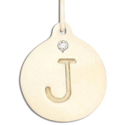 "J" Alphabet Charm With Diamond Jewelry Helen Ficalora 14k Yellow Gold For Necklaces And Bracelets