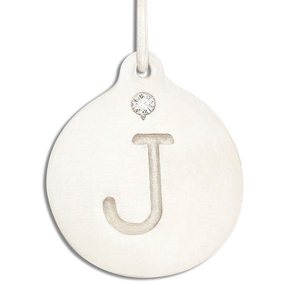 "J" Alphabet Charm With Diamond Jewelry Helen Ficalora 14k White Gold For Necklaces And Bracelets