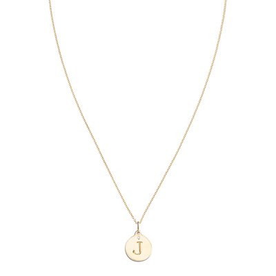 "J" Alphabet Charm With Diamond -  - Jewelry - Helen Ficalora - 5