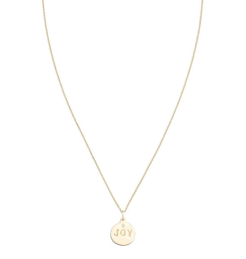 "Joy" Disk Charm With Diamond Jewelry Helen Ficalora For Necklaces And Bracelets