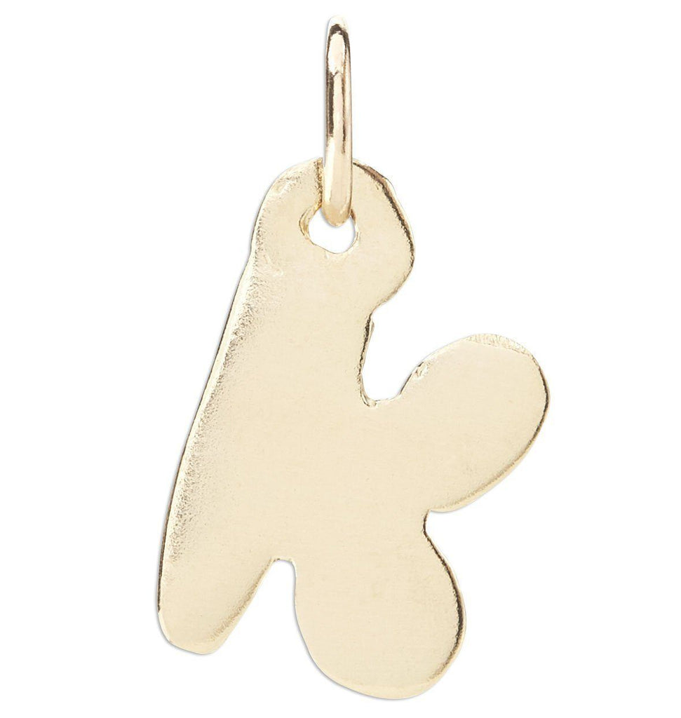 "K" Bubble Letter Charm Jewelry Helen Ficalora 14k Yellow Gold