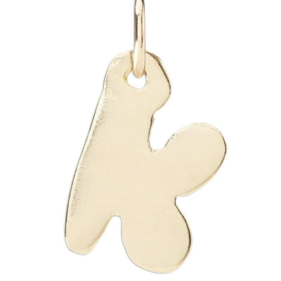 "K" Bubble Letter Charm Jewelry Helen Ficalora 14k Yellow Gold