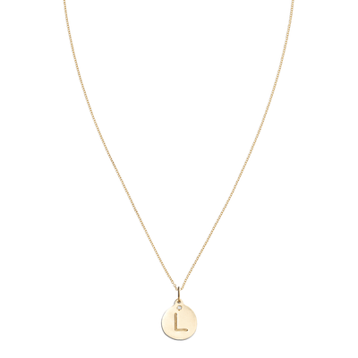 "L" Alphabet Charm With Diamond -  - Jewelry - Helen Ficalora - 5
