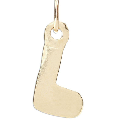 "L" Bubble Letter Charm Jewelry Helen Ficalora 14k Yellow Gold