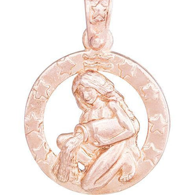 Large Aquarius Zodiac Charm Jewelry Helen Ficalora 14k Pink Gold