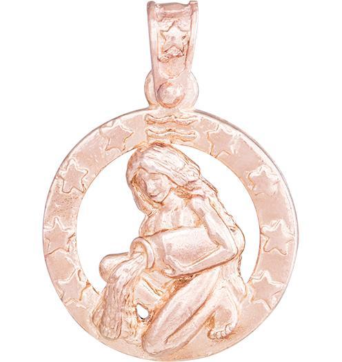 Large Aquarius Zodiac Charm Jewelry Helen Ficalora 14k Pink Gold