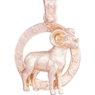Large Aries Zodiac Charm Jewelry Helen Ficalora 14k Pink Gold