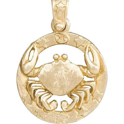 Large Cancer Zodiac Charm Jewelry Helen Ficalora 14k Yellow Gold