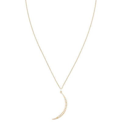 Large Crescent Moon Charm Pavé Diamonds Jewelry Helen Ficalora For Necklaces And Bracelets